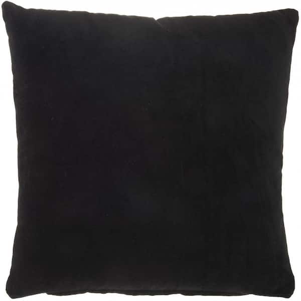 HomeRoots Jordan Black Geometric Cotton 16 in. X 16 in. Throw Pillow