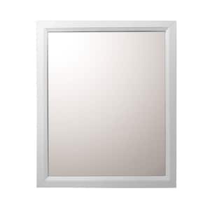 Huron 30 in. W x 36 in. H Framed Rectangular Bathroom Vanity Mirror in White