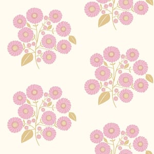 StrawFlower Pink Sienna Matte Vinyl Peel and Stick Wallpaper Sample