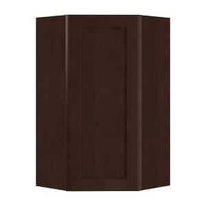 Franklin Stained Manganite Plywood Shaker Assembled Angle Corner Kitchen Cabinet Sft Cls L 20 in W x 12 in D x 36 in H