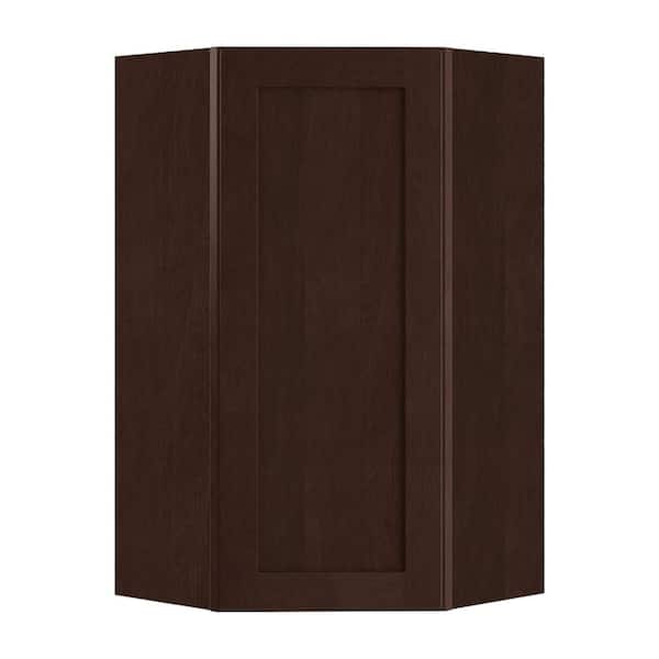 Home Decorators Collection Franklin Stained Manganite Plywood Shaker Assembled Angle Corner Kitchen Cabinet Sft Cls L 20 in W x 12 in D x 36 in H