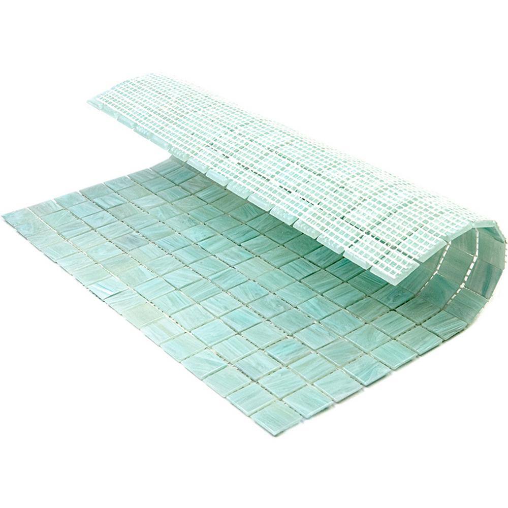 Celestial Light Pistachio Green Glass Mosaic Tile