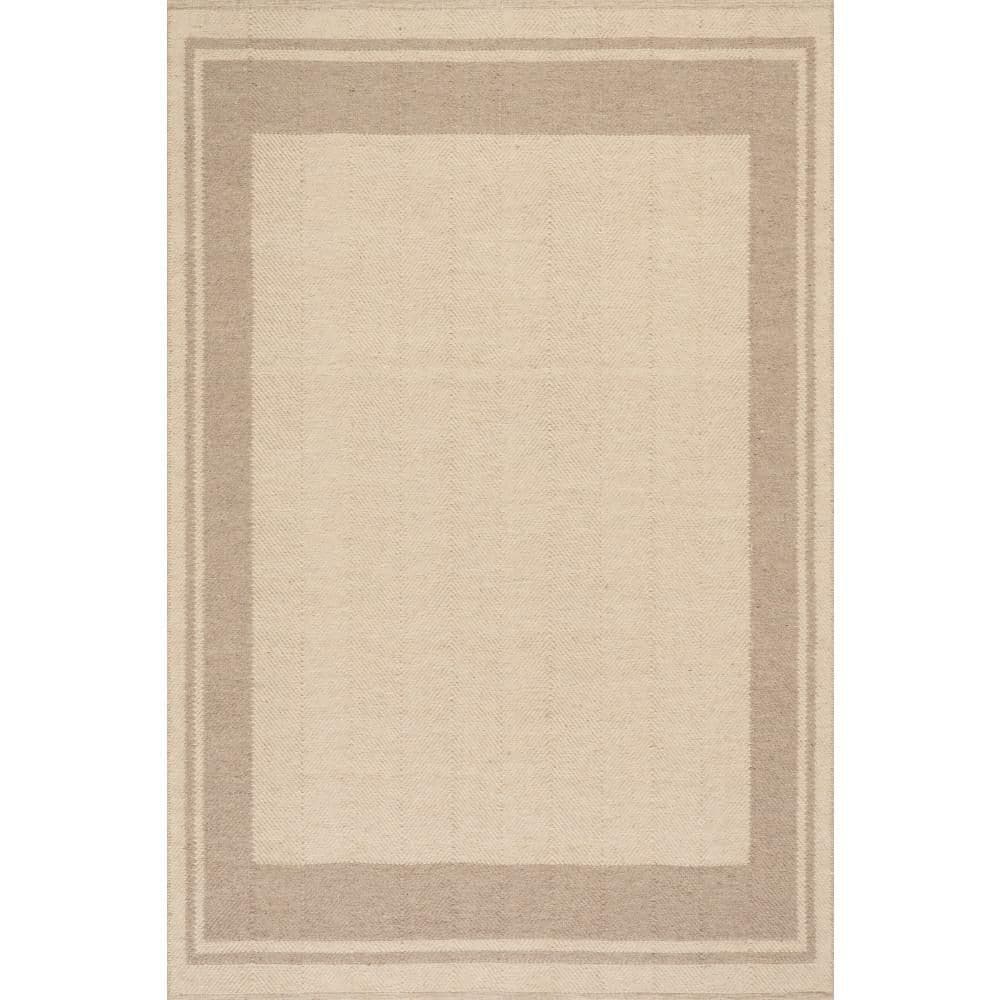 Nate Berkus x Rugs Canon Bordered Wool Cozy Beige 10 ft. x 14 ft. Indoor Area Rug price history on PriceWatchPro