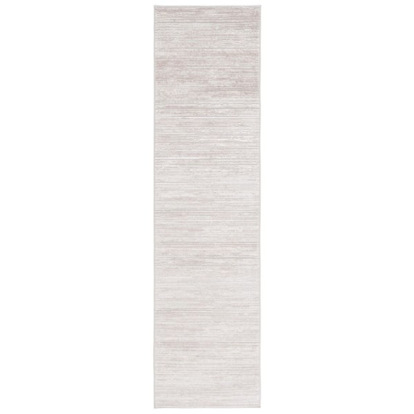 Hanna 2 ft. x 8 ft. Ivory/Beige Distressed Striped Runner Rug