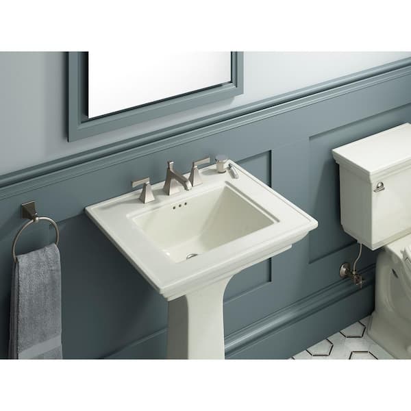 Memoirs 24.5 in. x 20.5 in. Console Sink in Biscuit Fireclay