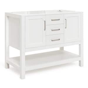 Bayhill 42 in. W x 21.5 in. D x 34.5 in. H Freestanding Bath Vanity Cabinet Only in White