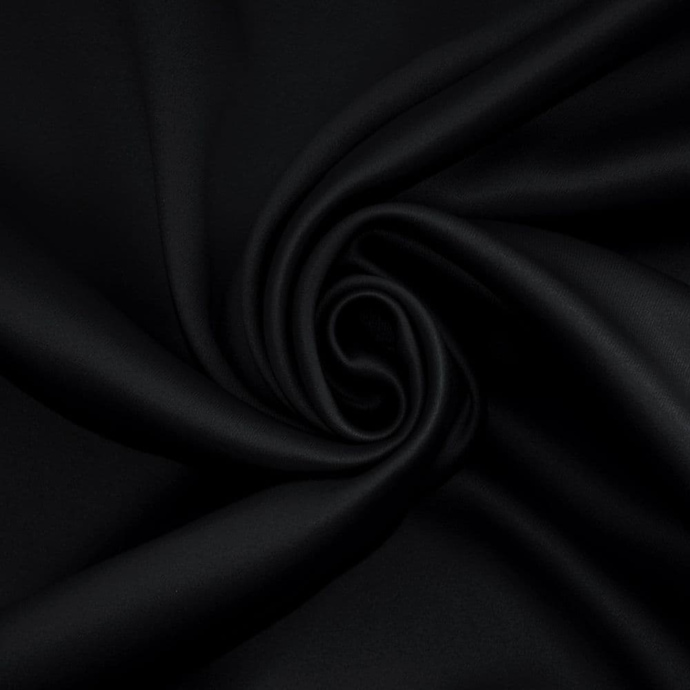 Black Thermal Insulated Rod Pocket Blackout Curtain Panel