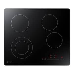 24 in. Built-In Electric Cooktop in Black with 4-Elements