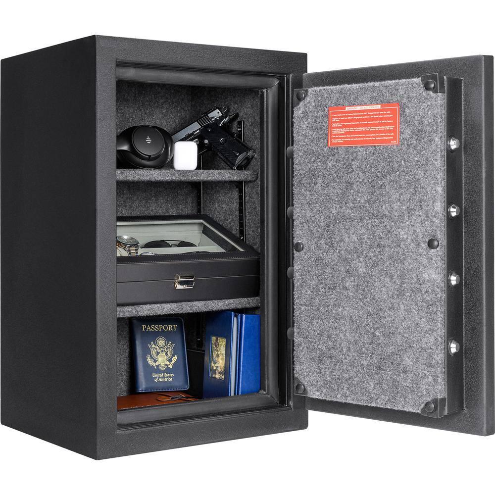 Barska Black Steel Fireproof Biometric Digital Safe - 2.02 Cu Ft