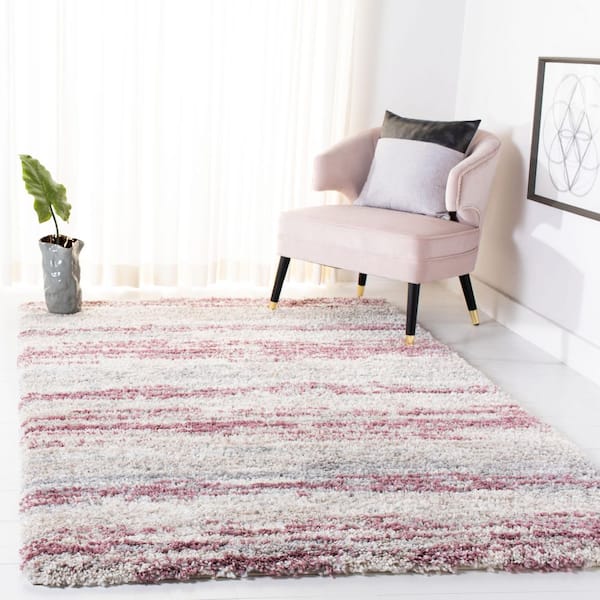 Fontana 4 ft. x 6 ft. Ivory/Pink Abstract Area Rug