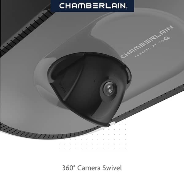 Chamberlain B6753T 1-1/4 HP LED Video Quiet Belt Drive Garage Door Opener with Integrated Camera & Battery Backup - 3