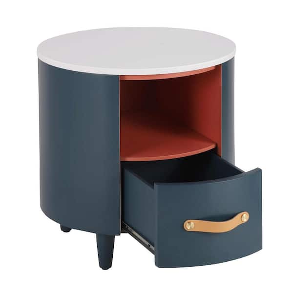 Blue 1 Drawer 19.25 in. W Nightstand
