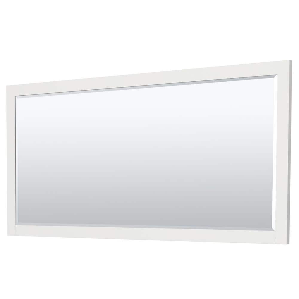 Miranda 72" White Double Bathroom Vanity with Cultured Marble Top