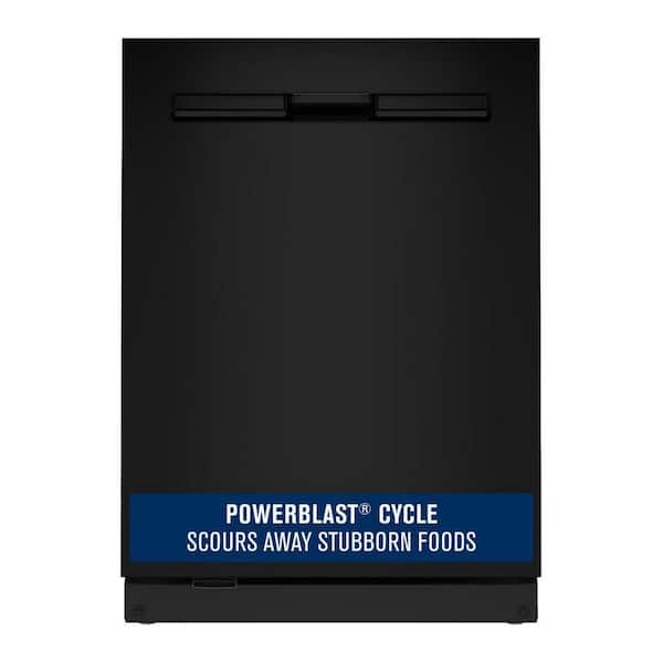 24 in. Top Control Built-In Tall Tub 47 dBA Dishwasher in Black with Dual Power Filtration, PowerBlast Cycle, PowerDry