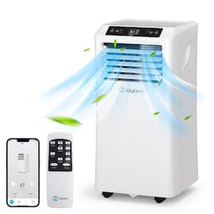 6,500 BTU Portable Air Conditioner Cools 450 Sq. Ft. with Dehumidifier, Remote and Wi-Fi in White