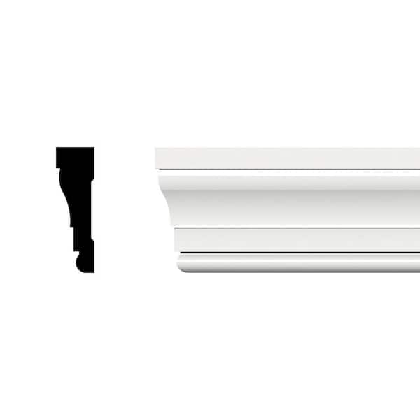 Ekena Millwork 2-1/4 in. x 3/4 in. x 96 in. Casing Moulding, PVC (6-Pack)