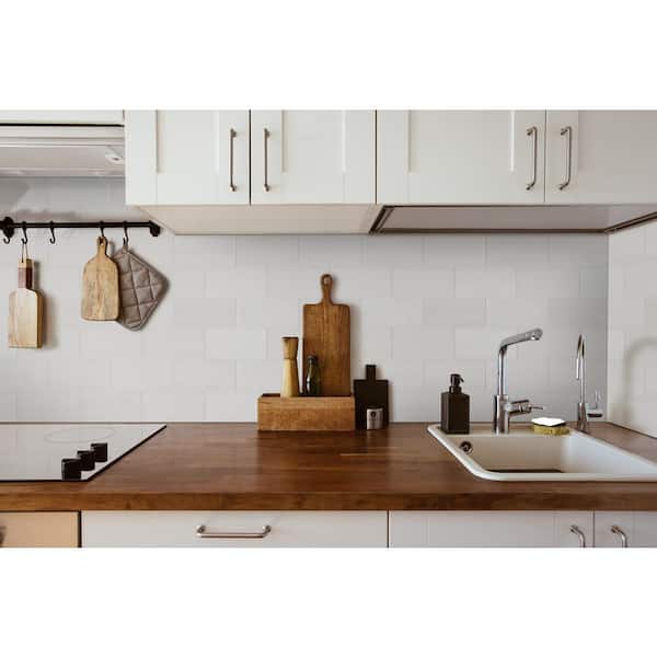 Bianco Dolomite 3 in. x 6 in. Polished Marble Floor and Wall Tile (5 sq. ft./Case)