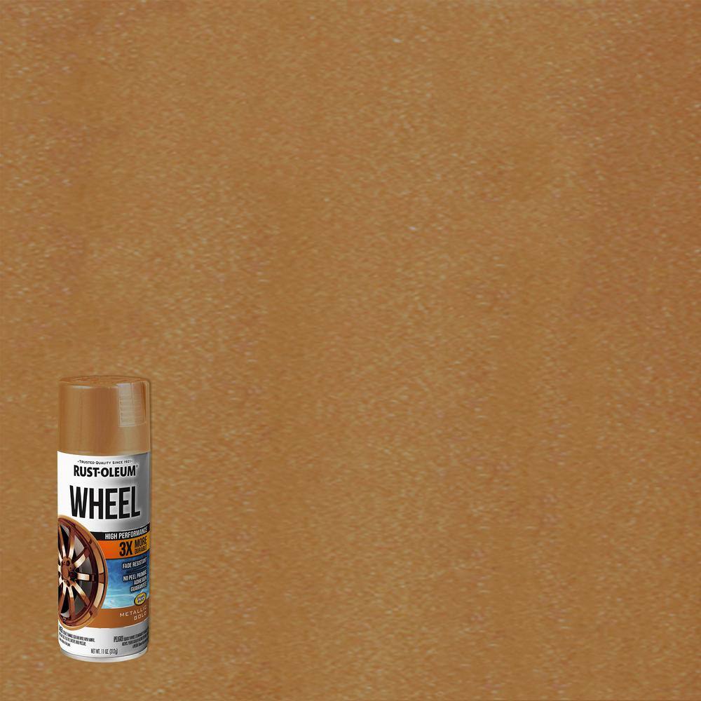 E-TECH Gold Alloy Wheel Spray Paint – 400ml Can With Valve Caps (Refurbishment Kit)