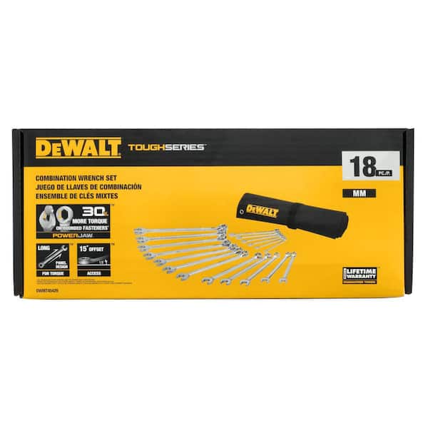DEWALT TOUGHSERIES Metric Combination Wrench Set (18-Piece