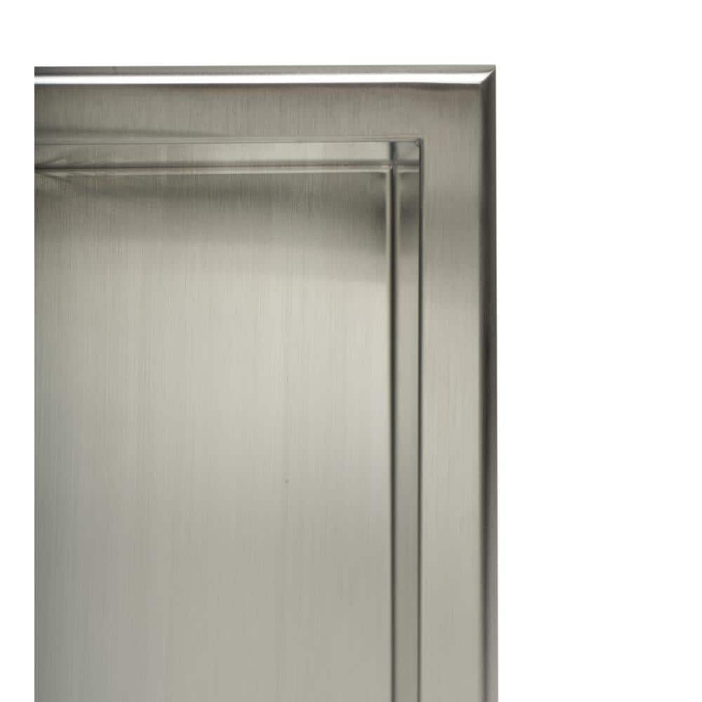 Brushed Stainless Steel Square Shower Niche Shelf