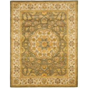 Heritage Green/Taupe 11 ft. x 17 ft. Border Area Rug