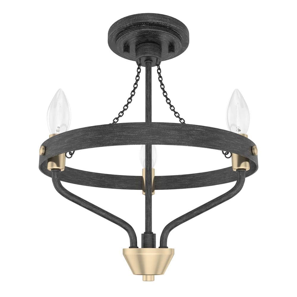 Black and Gold Mini Iron Candle Chandelier