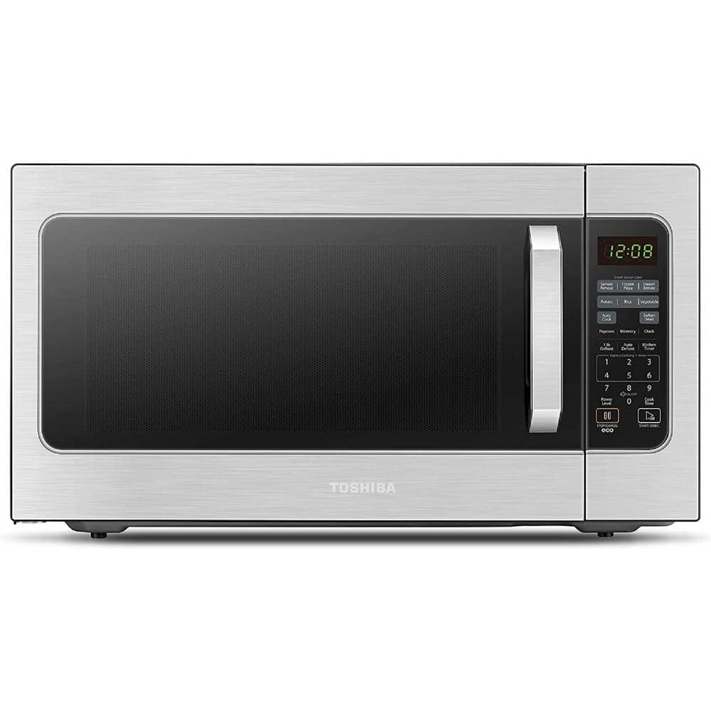 Toshiba 1.6 cu. ft. Microwave Oven with Inverter Technology  1250 Watts  LCD Display and Smart Sensor  Stainless Steel  ML-EM45PIT(SS)