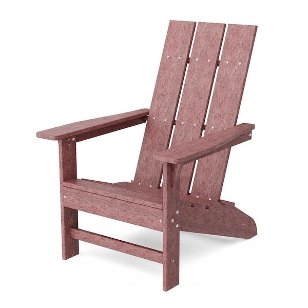 Wildridge Freedom Cherrywood HDPE Plastic Modern Outdoor Adirondack Chair
