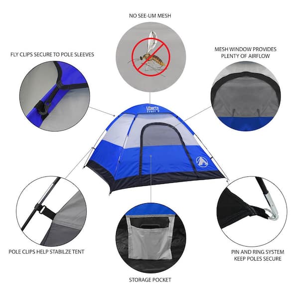 GigaTent 7 ft. x 7 ft. 3-Person 3-Season Dome Tent BT 026 - The