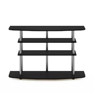 Frans 41 in. Black Oak Turn-N-Tube 4-Tier TV Stand Fits TV's up to 46 in.