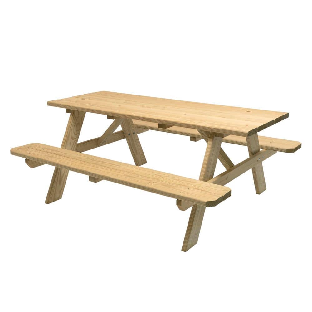 ProWood Homestead 72 Outdoor Wood Picnic Table Kit 492673 The Home  Depot