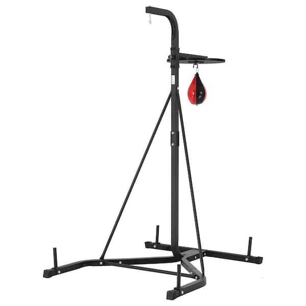 SKYSHALO 2 in 1 Punching Bag Stand, Steel Heavy Duty Workout Equipment, Adjustable Height Boxing Punching