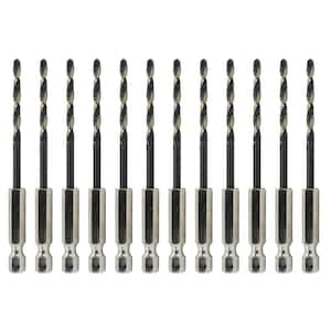 Drill America 9/64 in. Quick Change Drill Bit with Hex Shank (12