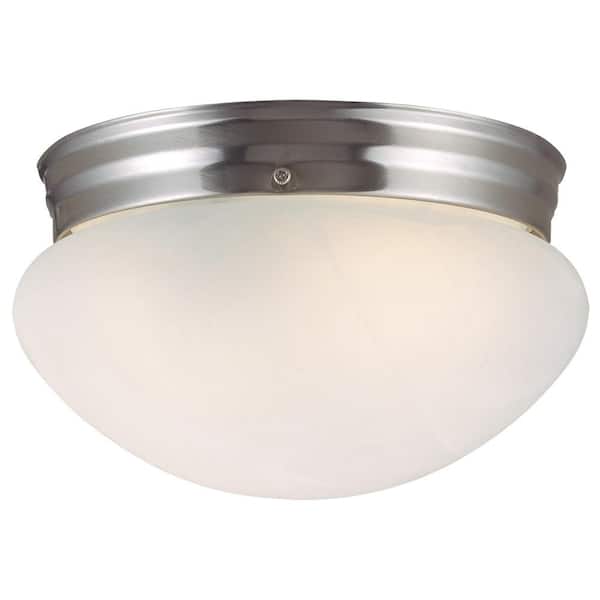 Design House Millbridge 1-Light Satin Nickel Ceiling Semi Flush Mount Light