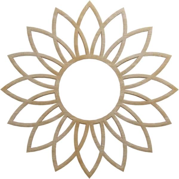 0.375 in. x 5.625 in. x 16 in. Wood Medallion Moulding