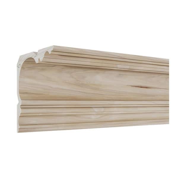 1 in. D x 13 in. W x 92 in. L Unfinished Poplar Wood Ashthorpe Crown Moulding Kit