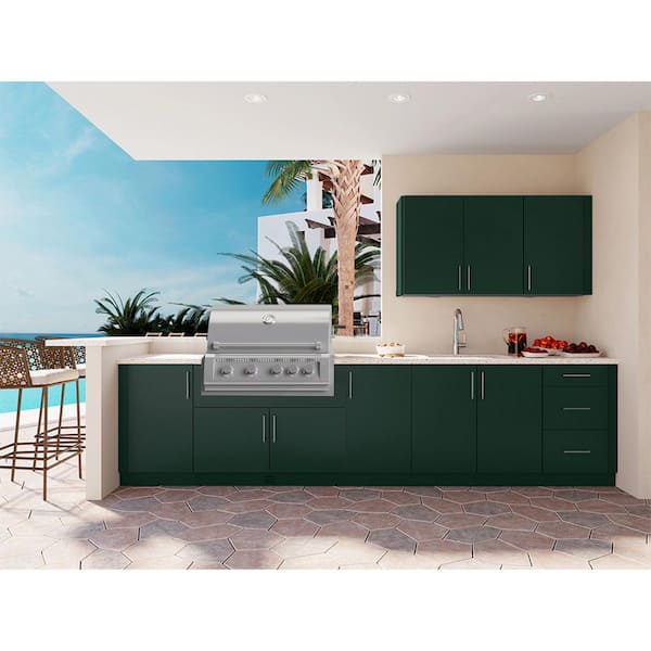 Outdoor kitchen on sale wall cabinets