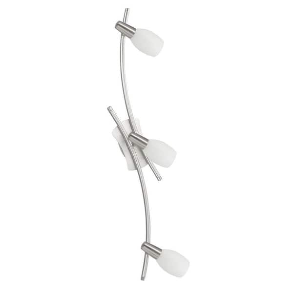 Eglo Parma 3-Head Matte Nickel Track Lighting Fixture