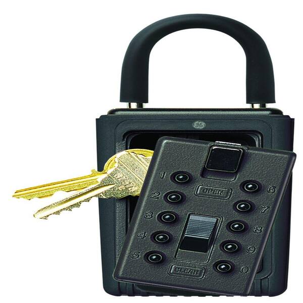 Key Lock Box with 4 Digit Key Security Hardened Safe Combination Portable Travel 