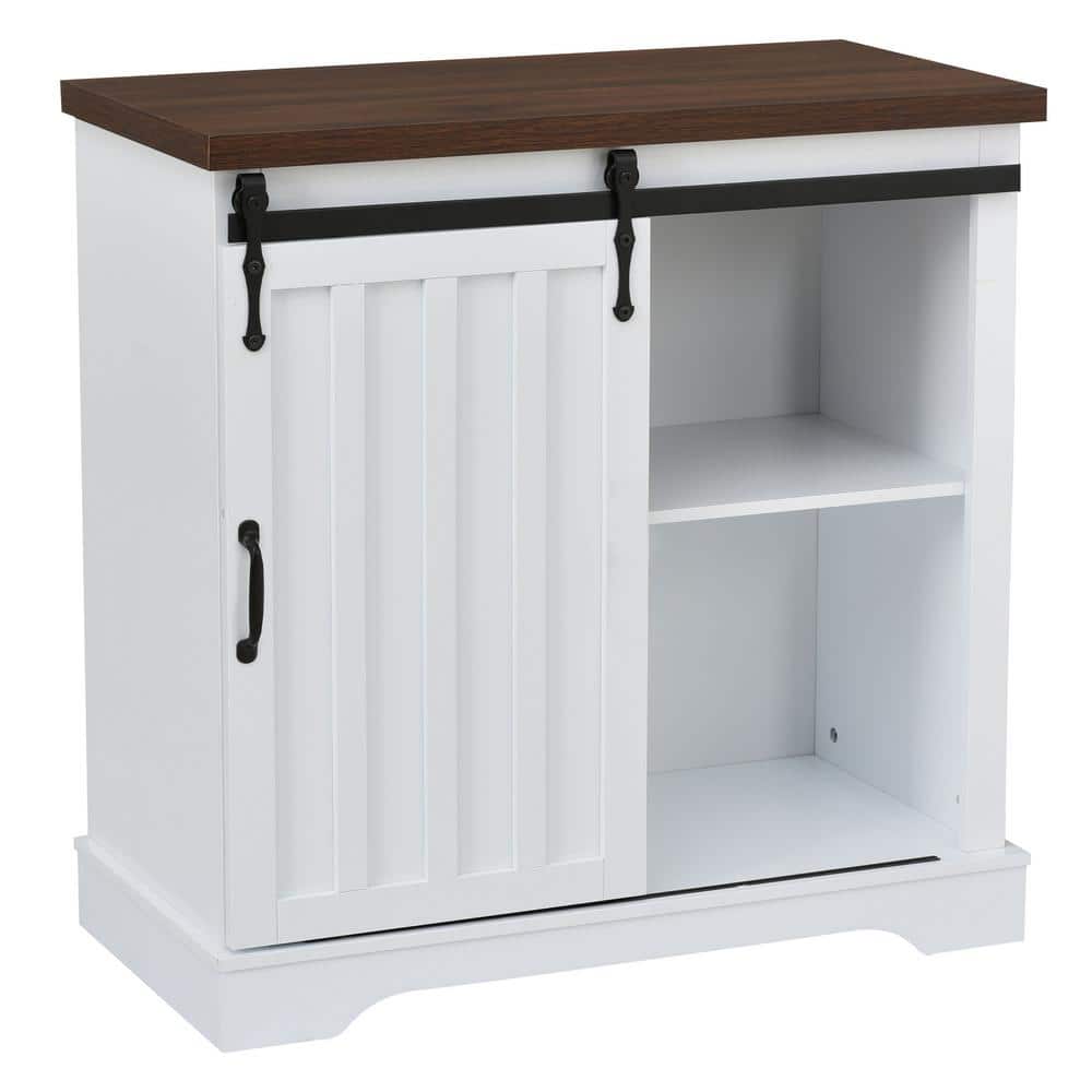31.5 in. W x 15.7 in. D x 31.9 in. H White Linen Cabinet, Freestanding, Sli