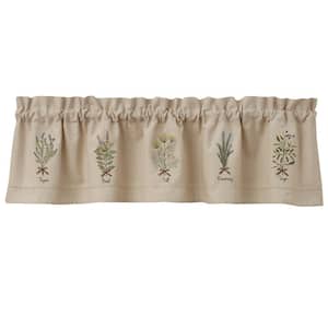 Herb Embroidered Lined Valance