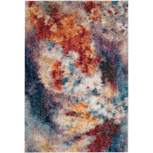 Gypsy Rust/Ivory 6 ft. x 9 ft. Solid Area Rug