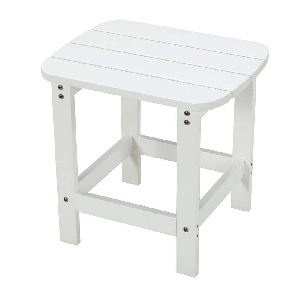 18.2 in. H White Plastic Outdoor Side Table