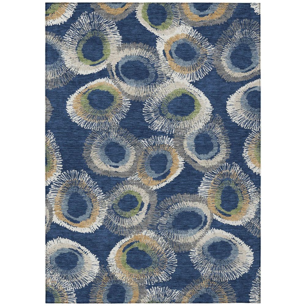 Chantille Machine Washable Indoor/Outdoor Abstract ACN2278 Navy 9 ft. x 12 ft. Area Rug price history on PriceWatchPro