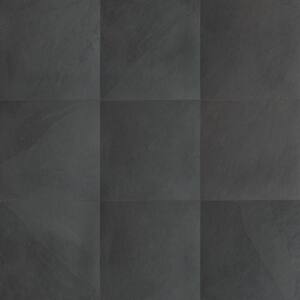 Montauk Black 16 in. x 16 in. Honed Slate Floor and Wall Tile 8.9 sq. ft./Case