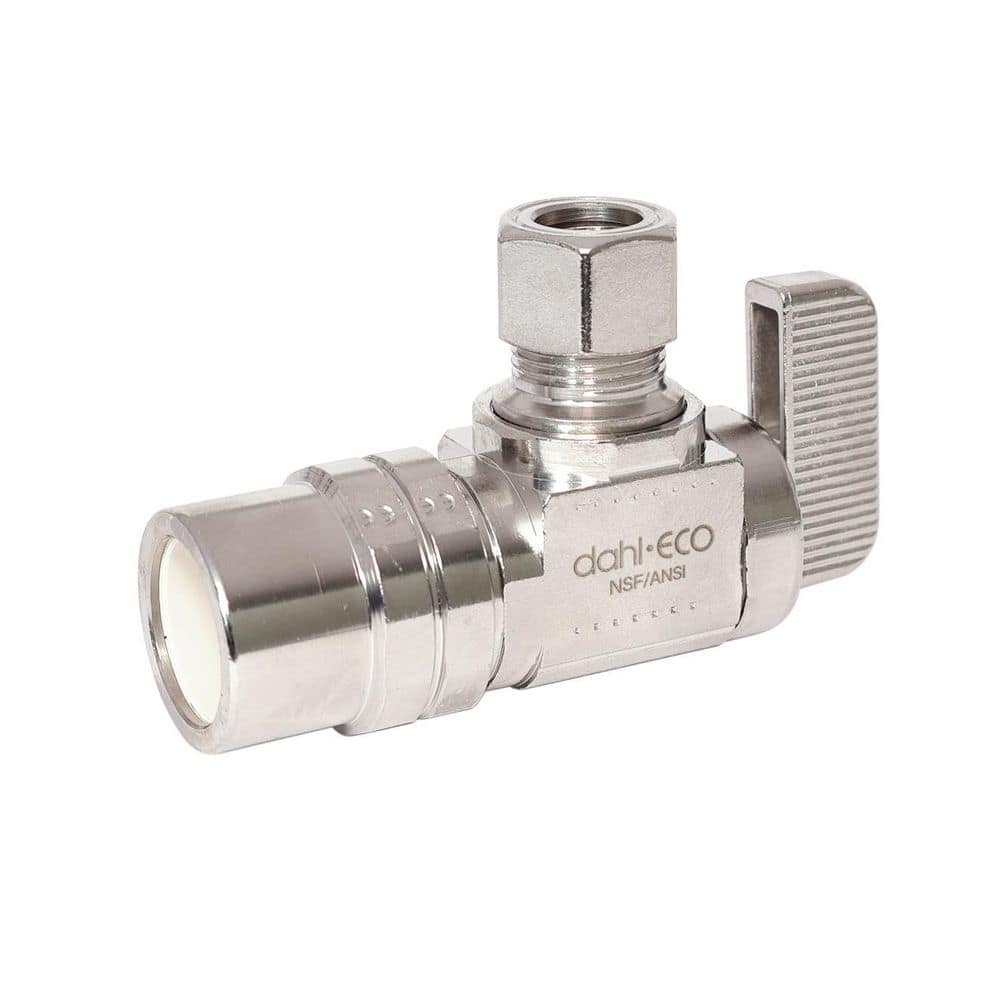 DAHL 1/2 in. CPVC Inlet x 3/8 in. Compression Outlet 1/4-Turn Angle ...