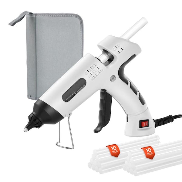 Hot Glue Gun, 60/100W Dual Power,Mini Hot Glue Gun with 20 Premium Glue Sticks,Fast Preheating and High Temp Melt, White
