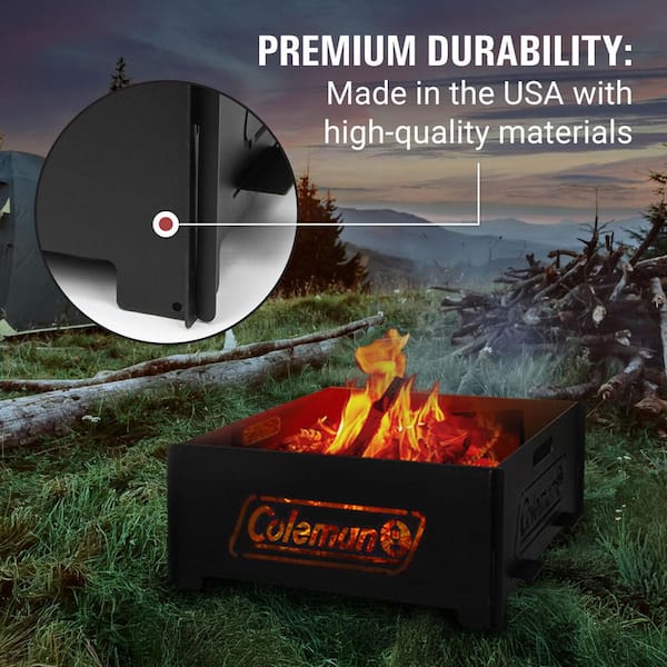 Coleman Pack-A-Way 10 in. Outdoor Wood Burning Portable Fire Pit