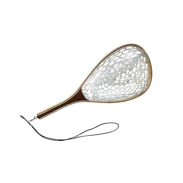 Trademark Innovations 23.6 in. Fly Fishing Fish-Safe Wood with Rubber Net (Sapele Wood)