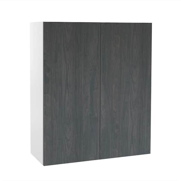 Cambridge Quick Assemble Modern Style, Carbon Marine 27 x 36 in. Wall Kitchen Cabinet (27 in. W x 12 D x 36 in. H)